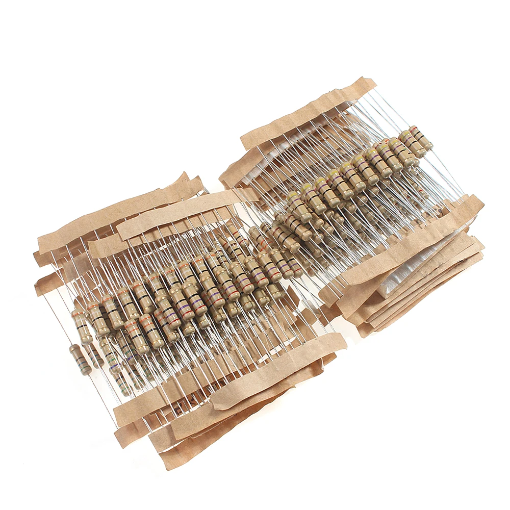 300PCS/Lot 1W Carbon Film Resistor kit 0.1R~750R 30 Values Resistance Set DIY electronic components 5% Color Ring Resistance
300PCS/Lot 1W Carbon Film Resistor kit 0.1R~750R 30 Values Resistance Set DIY electronic components 5% Color Ring Resistance