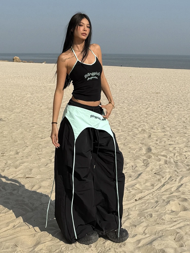 Women Black Long Pants Baggy Oversize Parachute Pants Harajuku Japanese 2000s Style Y2k Vintage Wrap Skirt Trousers Clothes New
Women Black Long Pants Baggy Oversize Parachute Pants Harajuku Japanese 2000s Style Y2k Vintage Wrap Skirt Trousers Clothes New
