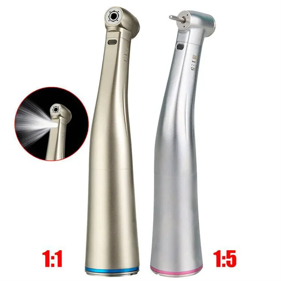 New Style Dental Fiber Optic LED 1:1 1:5 Contra Angle Handpiece Inner Spray
New Style Dental Fiber Optic LED 1:1 1:5 Contra Angle Handpiece Inner Spray