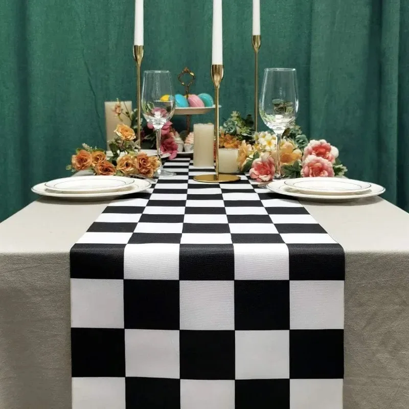 Modern Simple Geometric Stripe Linen Table Runner Black AndWhite Plaid stripe Classic Vintage Table Runner Hotel Home Decoration
Modern Simple Geometric Stripe Linen Table Runner Black AndWhite Plaid stripe Classic Vintage Table Runner Hotel Home Decoration
