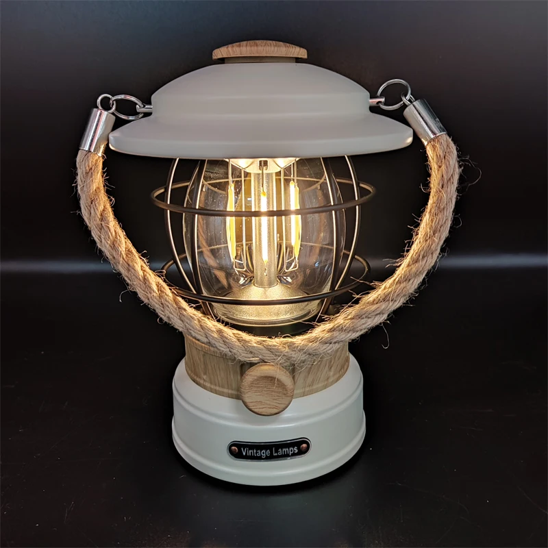 Outdoor Retro Camping Light Cob Waterproof Portable Camping Tent Lamp Vintage Led Camping Lanterns with Rattan Hook
Outdoor Retro Camping Light Cob Waterproof Portable Camping Tent Lamp Vintage Led Camping Lanterns with Rattan Hook