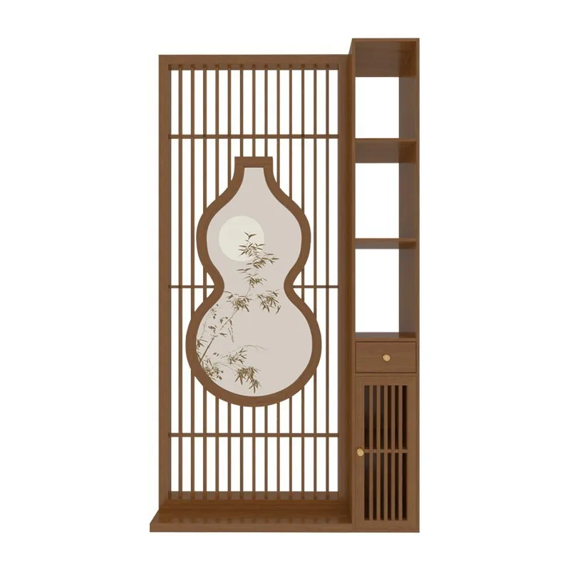 New Chinese screen partition cabinet living room office tea room solid wood hollow entrance high-end gourd - shelf
New Chinese screen partition cabinet living room office tea room solid wood hollow entrance high-end gourd - shelf