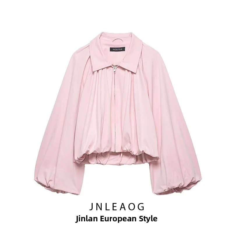 Fashionable Balloon Sleeve Pilot Jacket Outerwear JNLEAOG Spring New Women's Polyester Standard Fit Zipper Closure No Hat
Fashionable Balloon Sleeve Pilot Jacket Outerwear JNLEAOG Spring New Women's Polyester Standard Fit Zipper Closure No Hat