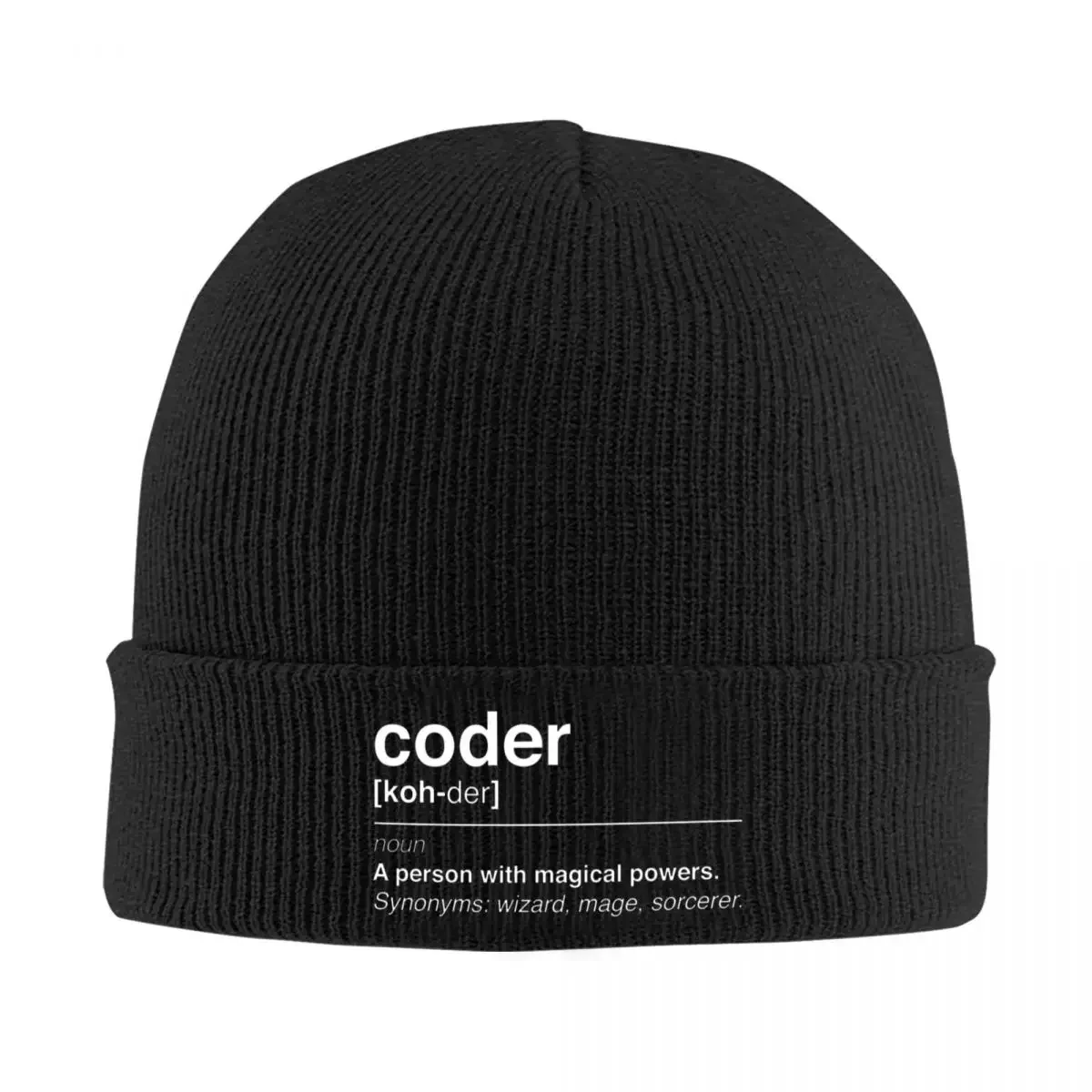 Coder Definition Warm Knitted Cap Fashion Bonnet Hat Autumn Winter Outdoor Beanies Hats for Unisex Adult
Coder Definition Warm Knitted Cap Fashion Bonnet Hat Autumn Winter Outdoor Beanies Hats for Unisex Adult