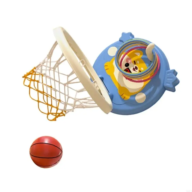 Toddler Cartoon Basketball Hoop with Ring Tossing Design Adjustable Height Scoring for Indoor Wall Mounted
Toddler Cartoon Basketball Hoop with Ring Tossing Design Adjustable Height Scoring for Indoor Wall Mounted