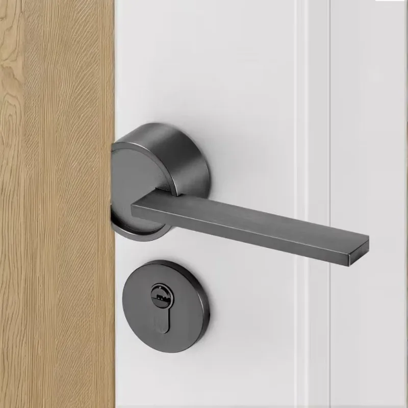 Grey zinc alloy lever door handle lock
Grey zinc alloy lever door handle lock
