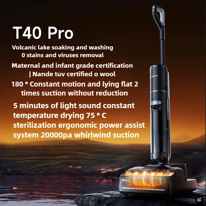 Dreame T40 Floor Scrubber with Double Edges Double Rolls Brushing Dragging and Sweeping Integrated Sterilization and Heat Drying
Dreame T40 Floor Scrubber with Double Edges Double Rolls Brushing Dragging and Sweeping Integrated Sterilization and Heat Drying