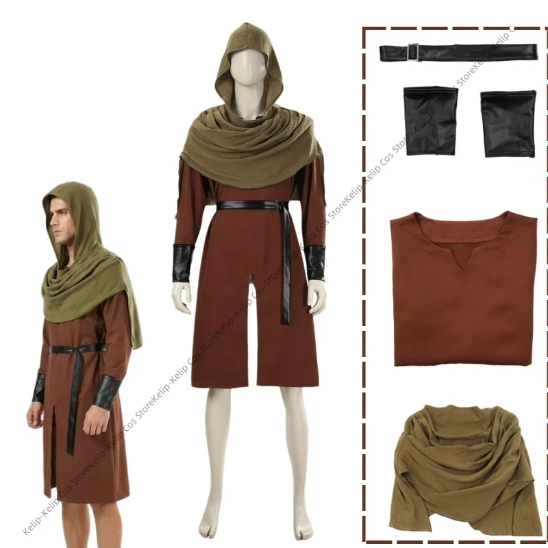 Medieval Renaissance Knight Cloak with Hood Ranger Pirate Cowl Scarf Vintage Warrior Tunic Costume for Halloween
Medieval Renaissance Knight Cloak with Hood Ranger Pirate Cowl Scarf Vintage Warrior Tunic Costume for Halloween
