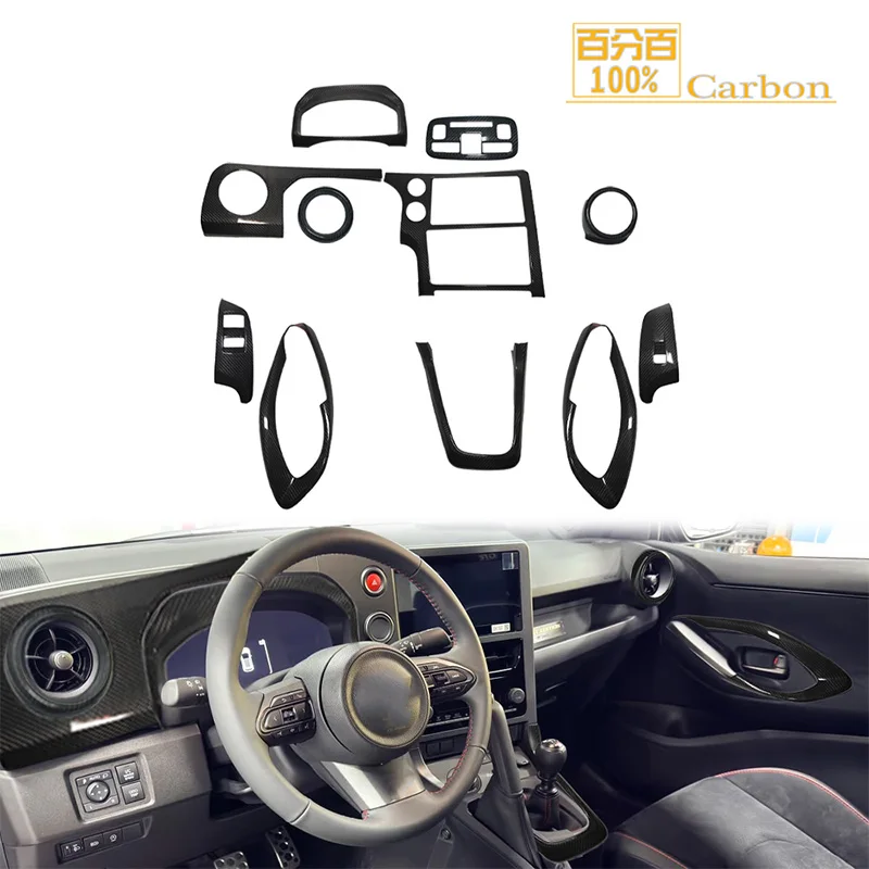 Real Dry Carbon Fiber Interior Trims Dashboard Cover Door Panels Air Vent Overlay for Toyota GR Yaris 2025up
Real Dry Carbon Fiber Interior Trims Dashboard Cover Door Panels Air Vent Overlay for Toyota GR Yaris 2025up