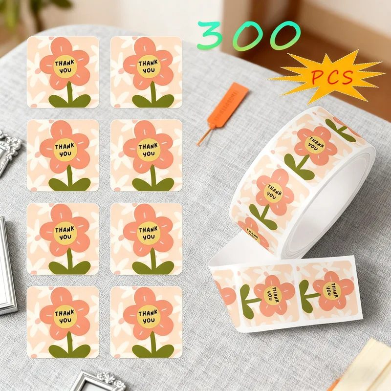 300Pcs/Roll Cute Thank You Stickers 3cm Square Decorative Labels for Small Business, Baking, Gifts, Envelopes, Weddings
300Pcs/Roll Cute Thank You Stickers 3cm Square Decorative Labels for Small Business, Baking, Gifts, Envelopes, Weddings
