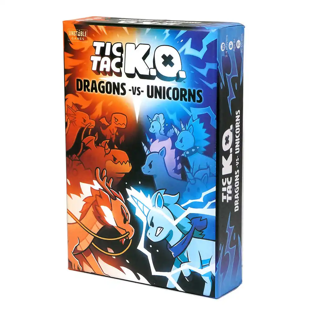 English Version Tic Tac KO Dragons Vs. Unicorns Dinosaur Wars Unicorn Card Game Anime Peripheral Toy Gifts
English Version Tic Tac KO Dragons Vs. Unicorns Dinosaur Wars Unicorn Card Game Anime Peripheral Toy Gifts