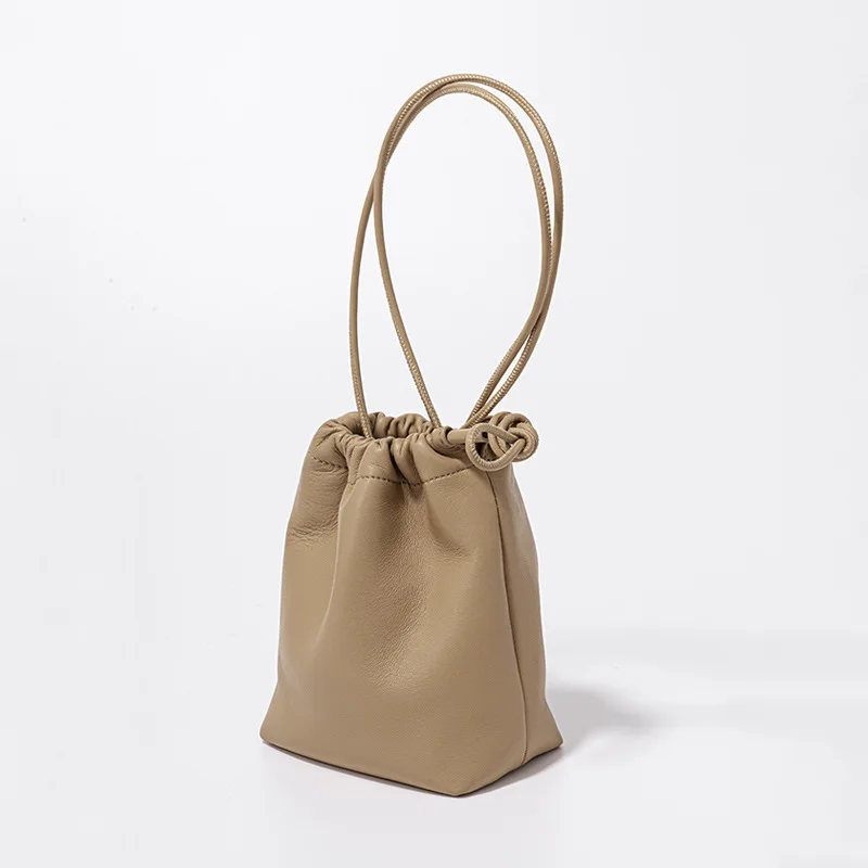 Korean-Style Mini Handbag Women New Wrinkle Design Drawstring Genuine Leather Purses Comfortable Texture Women Crossbody Bag
Korean-Style Mini Handbag Women New Wrinkle Design Drawstring Genuine Leather Purses Comfortable Texture Women Crossbody Bag