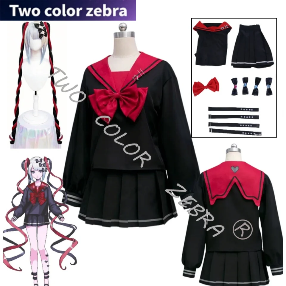 Needy Girl Overdose KAngel Cosplay Costume Black JK Uniform Full Set Wig Sailor Suit Halloween Comic Con Party Roleplay Outfits
Needy Girl Overdose KAngel Cosplay Costume Black JK Uniform Full Set Wig Sailor Suit Halloween Comic Con Party Roleplay Outfits