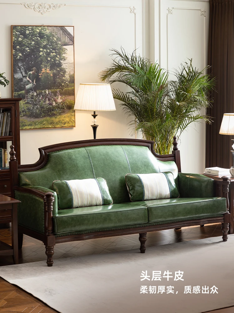 Louvre sofa American sofa green leather living room leather sofa combination European blue high-end top layer cowhide
Louvre sofa American sofa green leather living room leather sofa combination European blue high-end top layer cowhide