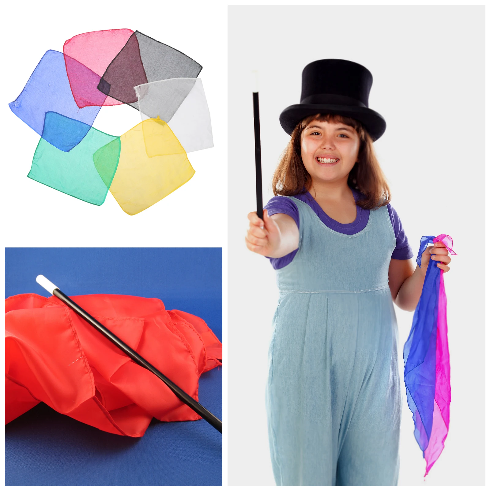 12pcs Magician Scarf Funny Trick Scarf Stage Performance Prop Colorful Party Accessory Prop For Men Women
12pcs Magician Scarf Funny Trick Scarf Stage Performance Prop Colorful Party Accessory Prop For Men Women