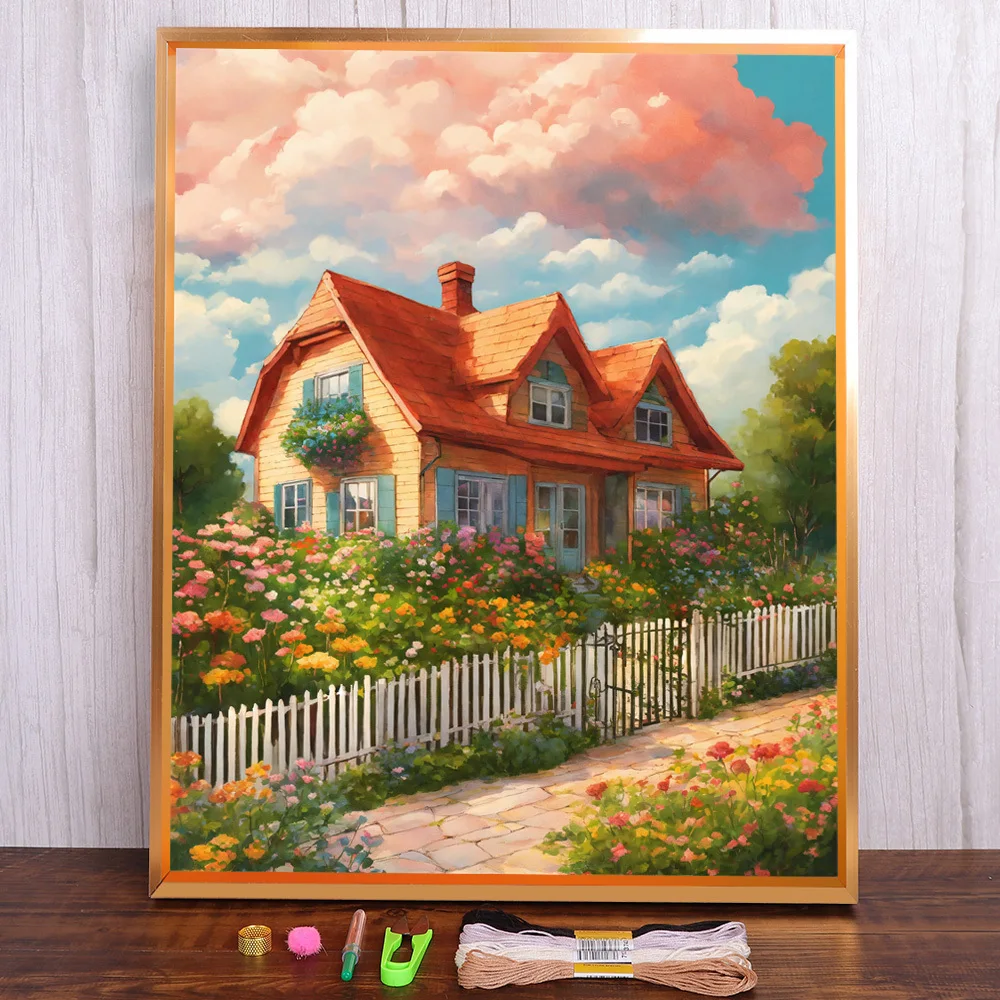 Landscape House Garden Printed Cross-Stitch Embroidery Set Hobby Handiwork Handicraft Knitting For Adults Counted Home Decor
Landscape House Garden Printed Cross-Stitch Embroidery Set Hobby Handiwork Handicraft Knitting For Adults Counted Home Decor