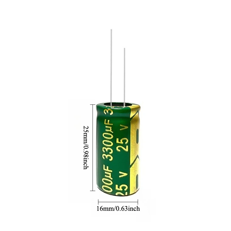 35pcs 25V 3300uF Electrolytic Capacitor High Frequency Low ESR Long Life 13x20 13x25 16x25mm for Power Supply
35pcs 25V 3300uF Electrolytic Capacitor High Frequency Low ESR Long Life 13x20 13x25 16x25mm for Power Supply