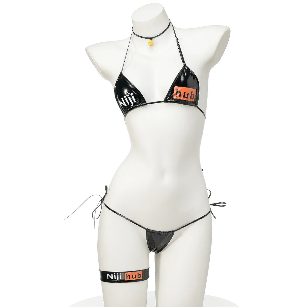 Anime Sexy Bikini Erotic Costumes Patent Leather Bra Underwear Two Piece Beach Mini Low Waist Bikini Set Summer Swimsuit
Anime Sexy Bikini Erotic Costumes Patent Leather Bra Underwear Two Piece Beach Mini Low Waist Bikini Set Summer Swimsuit