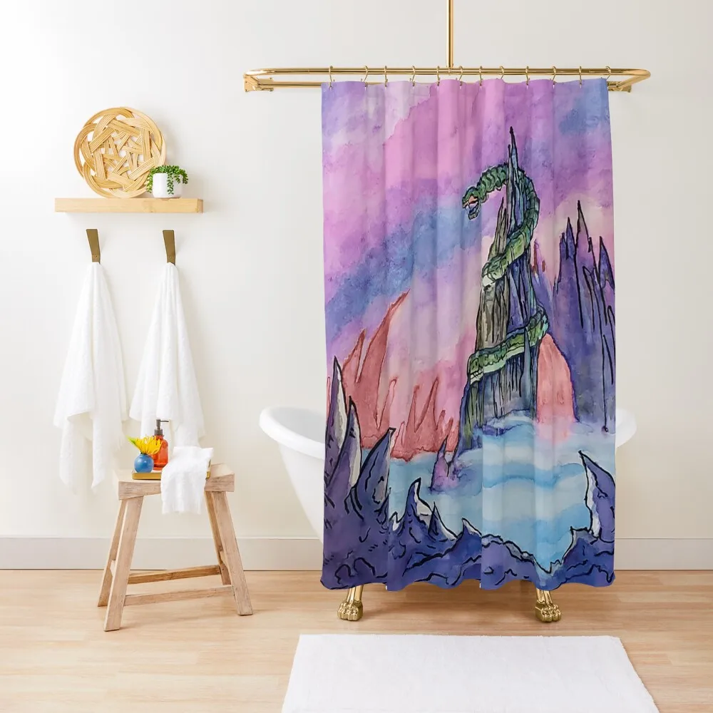 Snake Mountain in Watercolor Shower Curtain Shower For Bathroom Set Bathroom Accessories For Shower Curtain
Snake Mountain in Watercolor Shower Curtain Shower For Bathroom Set Bathroom Accessories For Shower Curtain