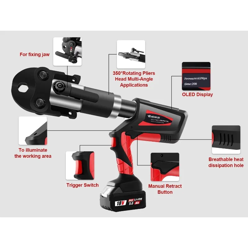 Hydraulic Tool Mini Battery Pipe Crimping Tool for Copper Pex Steel Stainless Pipe With Jaws 25mm Electric U MODEL
Hydraulic Tool Mini Battery Pipe Crimping Tool for Copper Pex Steel Stainless Pipe With Jaws 25mm Electric U MODEL