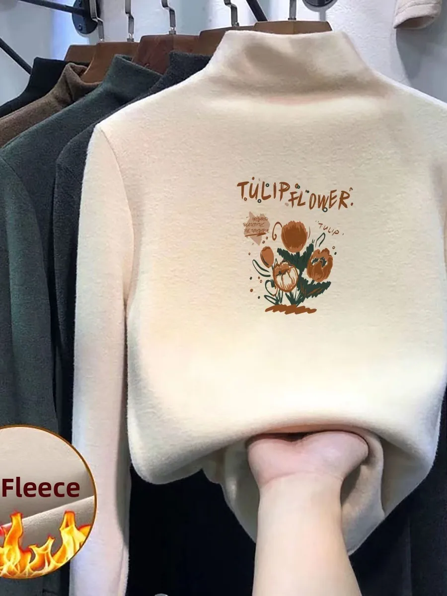 Thickened Long Sleeve Fleece Lined Base Layer Top Set Multi Pieces Korean Style Velvet Half High Collar Autumn Winter Warm Sl...
Thickened Long Sleeve Fleece Lined Base Layer Top Set Multi Pieces Korean Style Velvet Half High Collar Autumn Winter Warm Sl...