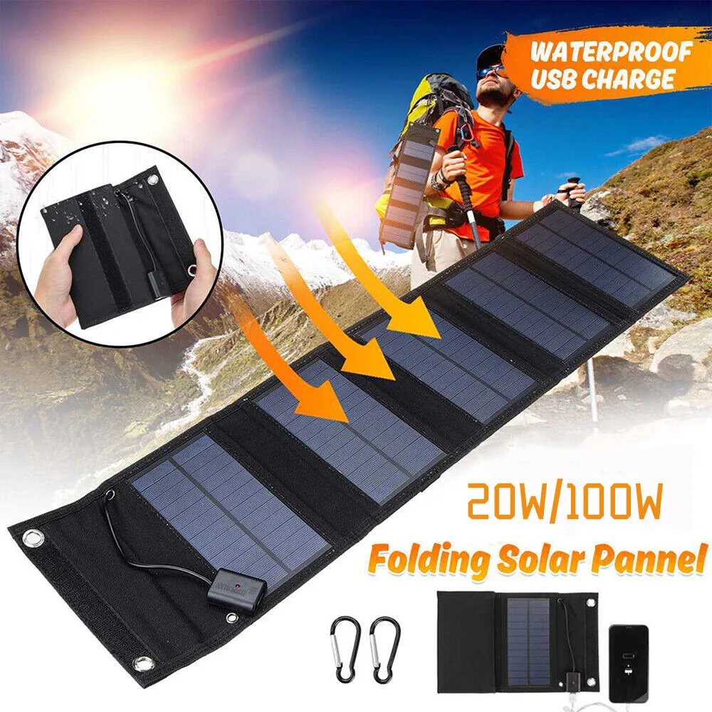 20W Solar Folding Bag Battery Panel Phone Charger Camping Portable Mobile Charging Power Supply
20W Solar Folding Bag Battery Panel Phone Charger Camping Portable Mobile Charging Power Supply