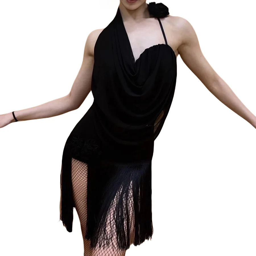 CLYFAN Women Latin Dance Dress Halter Neck Fringe Tassel Samba Rumba Cha Cha Performance Costume Black/White
CLYFAN Women Latin Dance Dress Halter Neck Fringe Tassel Samba Rumba Cha Cha Performance Costume Black/White