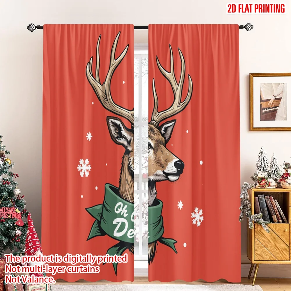 2pcs 2D flat printing Merry Christmas Popular Window Curtains Oh Oh Deer Christmas Snowflakes Polyester Without Electricity
2pcs 2D flat printing Merry Christmas Popular Window Curtains Oh Oh Deer Christmas Snowflakes Polyester Without Electricity
