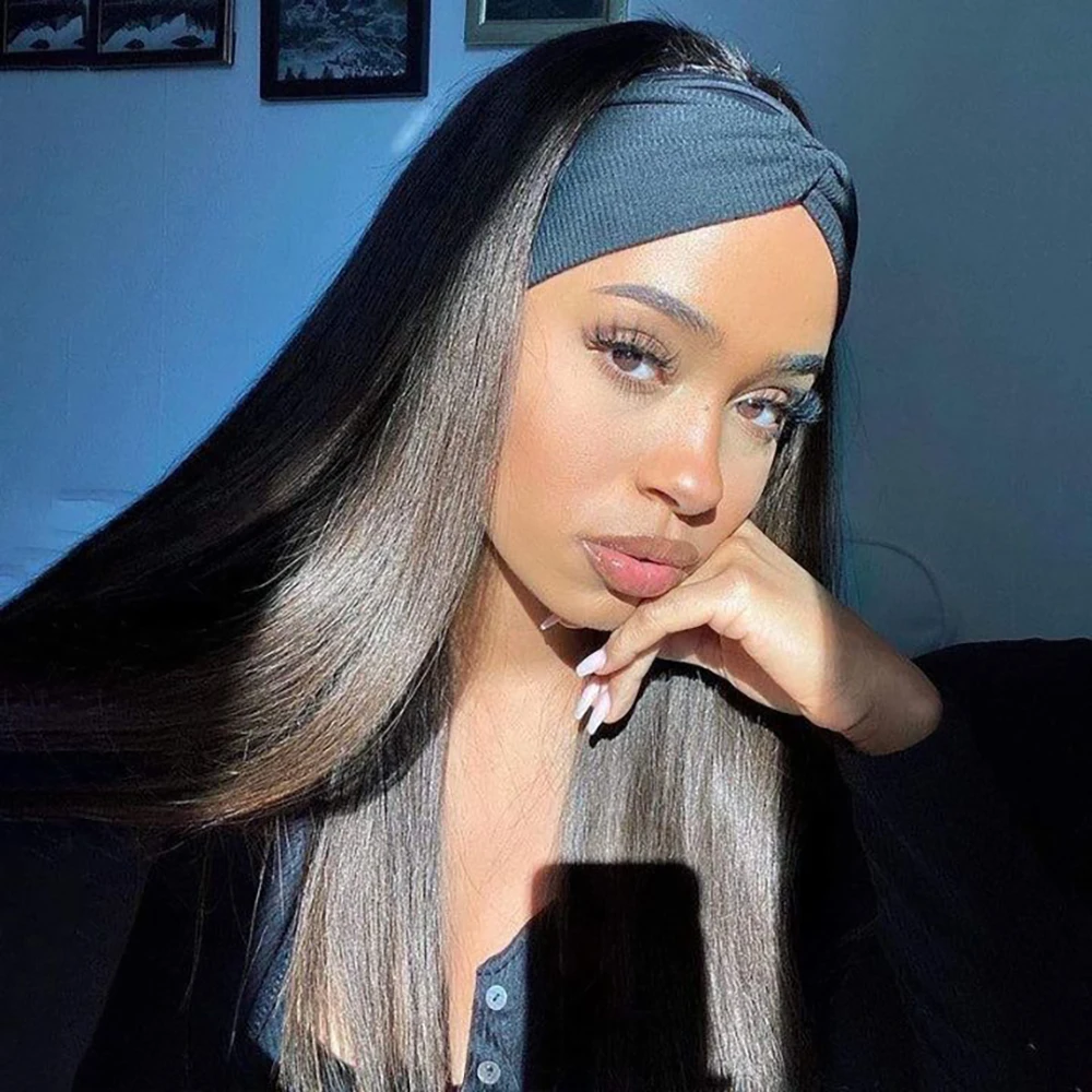 Headband Wig Human Hair Straight Headband Wigs Glueless None Lace Hair Headband Wig Brazilian Virgin Hair Machine Made Wigs
Headband Wig Human Hair Straight Headband Wigs Glueless None Lace Hair Headband Wig Brazilian Virgin Hair Machine Made Wigs