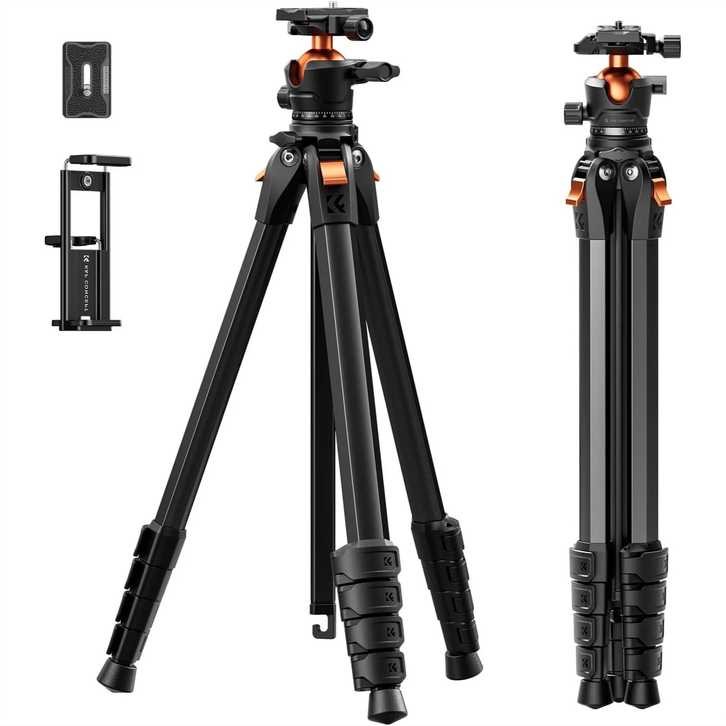 Aluminum Camera Tripod, Portable Travel Tripod for iPhone and DSLR with Arca Swiss Ball Head, 22 lbs Capacity
Aluminum Camera Tripod, Portable Travel Tripod for iPhone and DSLR with Arca Swiss Ball Head, 22 lbs Capacity