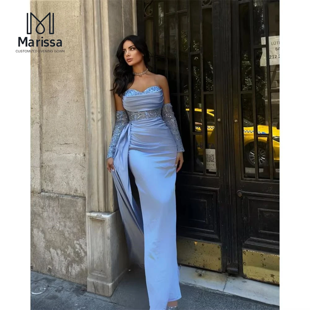 Марисса Вечерние платья с рыбьим хвостом Женские элегантные платья для особых мероприятий Атласные плечи Женское платье для выпускного вечера 2025 Бальное платье 
Марисса Вечерние платья с рыбьим хвостом Женские элегантные платья для особых мероприятий Атласные плечи Женское платье для выпускного вечера 2025 Бальное платье