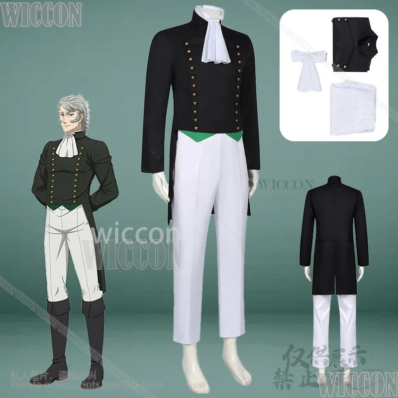 Sieglinde Sullivan Black Anime Butler Cosplay Black Jacket Pant Bow Tie Full Set Man Clothes Halloween Party Outfit Customized
Sieglinde Sullivan Black Anime Butler Cosplay Black Jacket Pant Bow Tie Full Set Man Clothes Halloween Party Outfit Customized