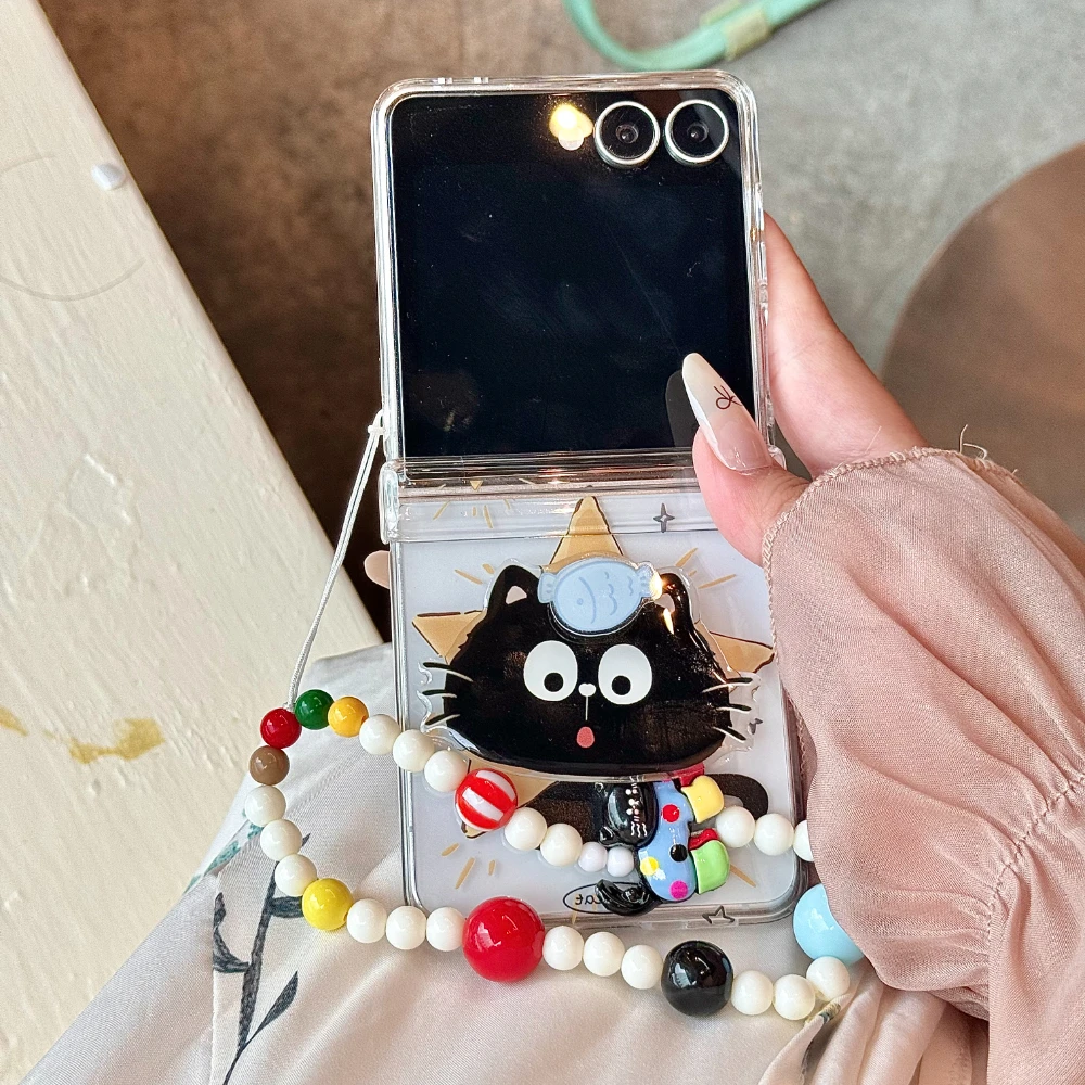 Transparent Yellow Smile Star Kitty Cat With Lanyard Phone Case For Samsung Z Flip 3 4 5 6 7 FE Protective Clear Hard Case Cover
Transparent Yellow Smile Star Kitty Cat With Lanyard Phone Case For Samsung Z Flip 3 4 5 6 7 FE Protective Clear Hard Case Cover