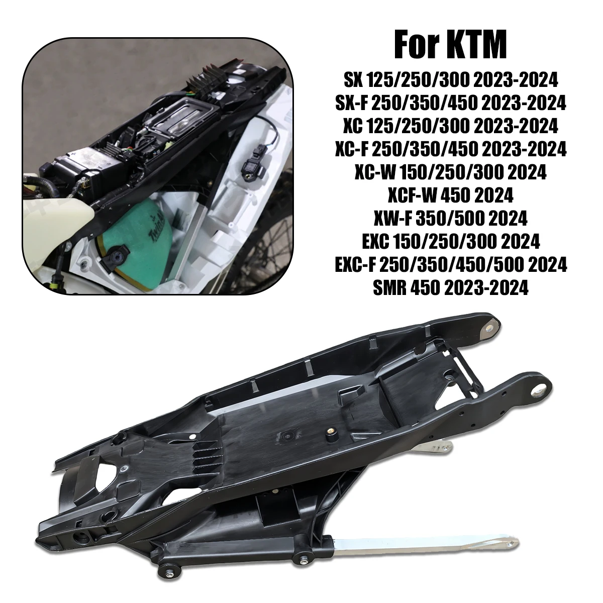 Dirt Bike Motorcycle Parts Subframe Rear Seat Tailstock Mounting Bracket For KTM 2023-2024 SX SX-F XC XC-W EXC EXC-F SMR 250 450
Dirt Bike Motorcycle Parts Subframe Rear Seat Tailstock Mounting Bracket For KTM 2023-2024 SX SX-F XC XC-W EXC EXC-F SMR 250 450