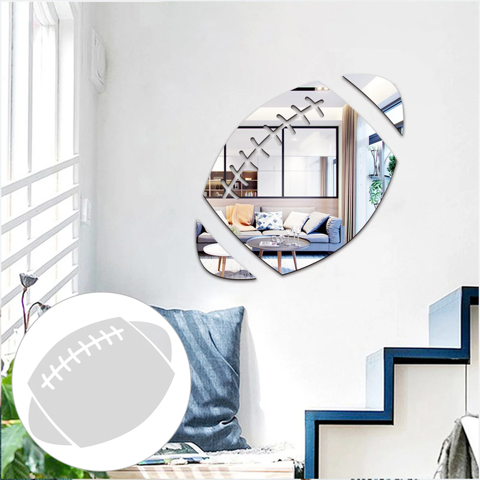 Sports Style Acrylic Mirror Wall Sticker Mirror Decal Peel and Stick Wall Decor for Bathroom Bedroom Mirrors Decals 
Sports Style Acrylic Mirror Wall Sticker Mirror Decal Peel and Stick Wall Decor for Bathroom Bedroom Mirrors Decals