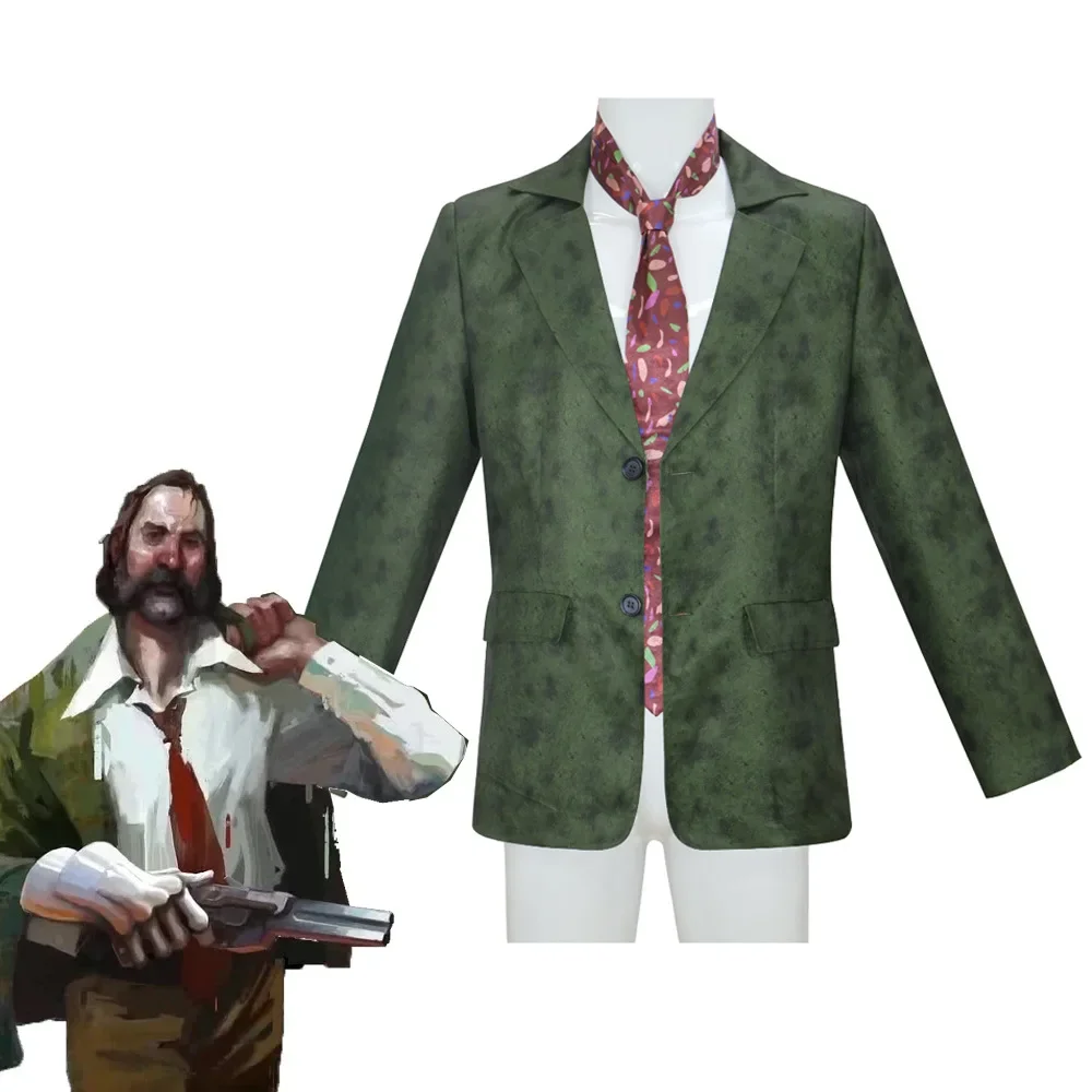 Anime Disco Elysium Cosplay Harrier Du Bois Costume Green Coat with Tie Halloween Carnival Party Harry Jacket Suit for Men
Anime Disco Elysium Cosplay Harrier Du Bois Costume Green Coat with Tie Halloween Carnival Party Harry Jacket Suit for Men