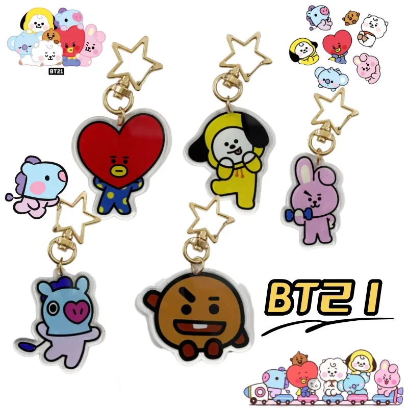 Новый акриловый брелок BT21 Koya Shooky Chimmy Tata Cooky в стиле аниме, милый девчачий изысканный кулон, аксессуар для студенческого рюкзака
Новый акриловый брелок BT21 Koya Shooky Chimmy Tata Cooky в стиле аниме, милый девчачий изысканный кулон, аксессуар для студенческого рюкзака