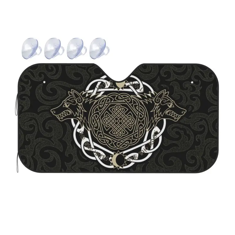 Norse Viking Wolf Knot Car Windshield Sunshade Auto Front Windshield Sun Shade Blocks Uv Rays Foldable Shield Cover 51x27.5 Inch
Norse Viking Wolf Knot Car Windshield Sunshade Auto Front Windshield Sun Shade Blocks Uv Rays Foldable Shield Cover 51x27.5 Inch