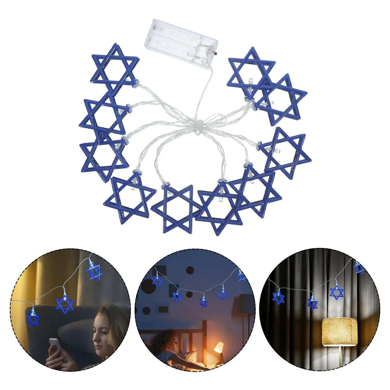 Hanukkah Star of David String Light 1.65 Meters 10 LED Six Pointed Star Battery String Lights Hanukkah Party Decor Indoor
Hanukkah Star of David String Light 1.65 Meters 10 LED Six Pointed Star Battery String Lights Hanukkah Party Decor Indoor