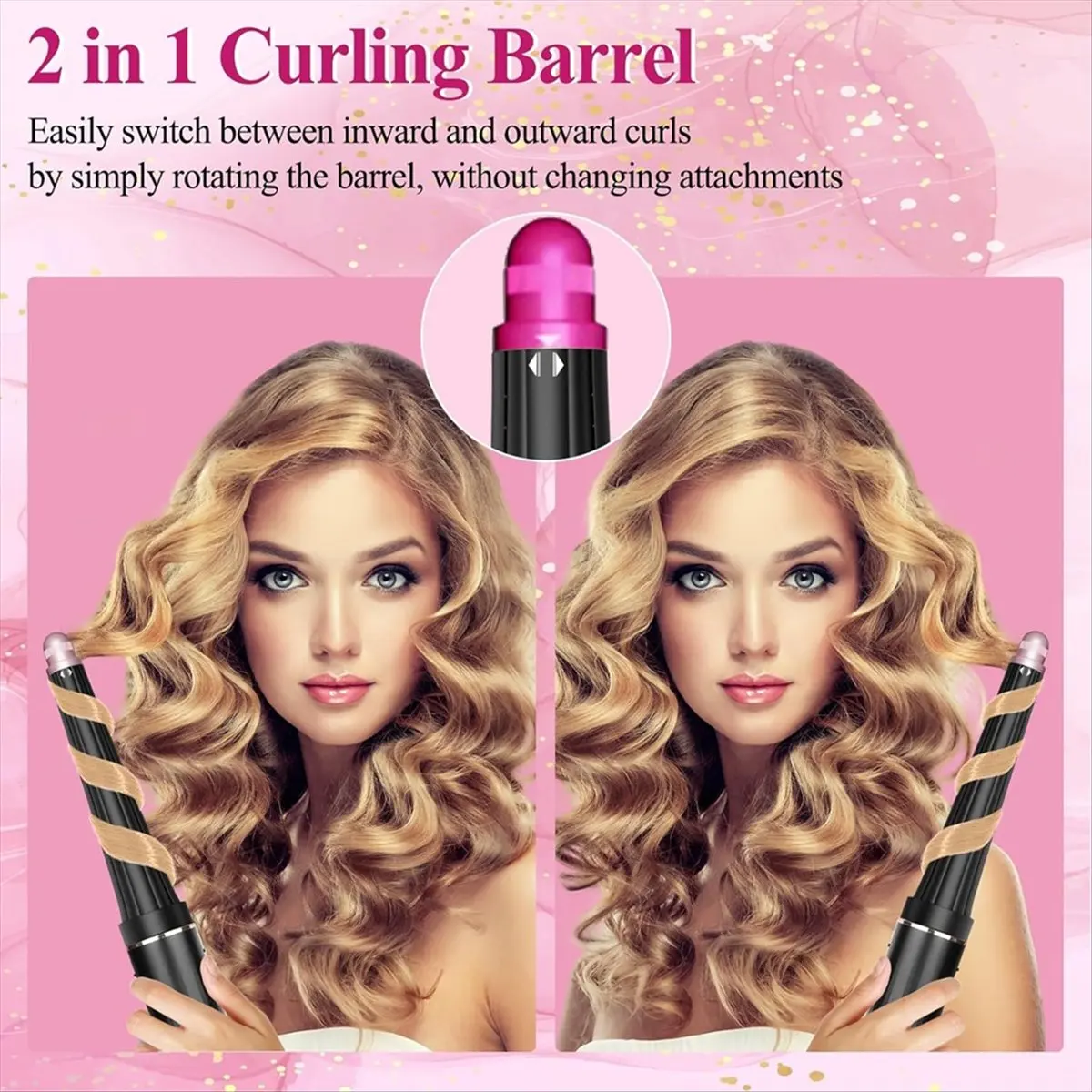 LongCurling Iron Конические бочки Большая круглая насадка-щетка для щипцов для завивки FlexStyle с автоматической оберткой Текстурированные волны B
LongCurling Iron Конические бочки Большая круглая насадка-щетка для щипцов для завивки FlexStyle с автоматической оберткой Текстурированные волны B