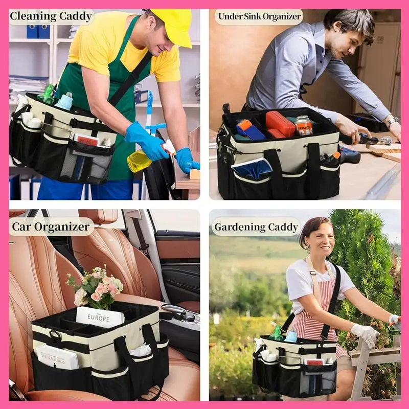Organizer Bag Caddy Organizer Cleaning Supplies Storage Bag With Multi-Function Pocket On Shoulder Strap
Organizer Bag Caddy Organizer Cleaning Supplies Storage Bag With Multi-Function Pocket On Shoulder Strap