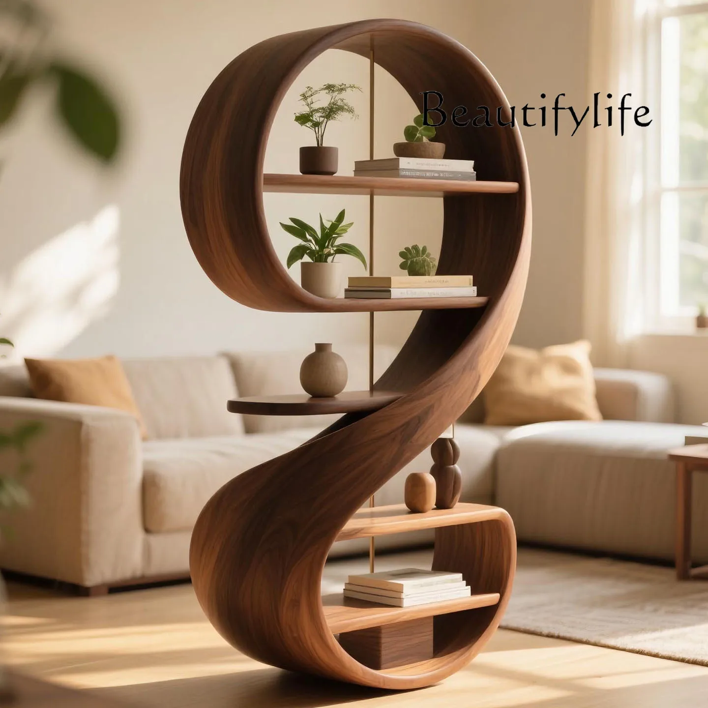 New Chinese-style North American black walnut bookshelf storage solid wood display shelf living room minimalist decoration
New Chinese-style North American black walnut bookshelf storage solid wood display shelf living room minimalist decoration