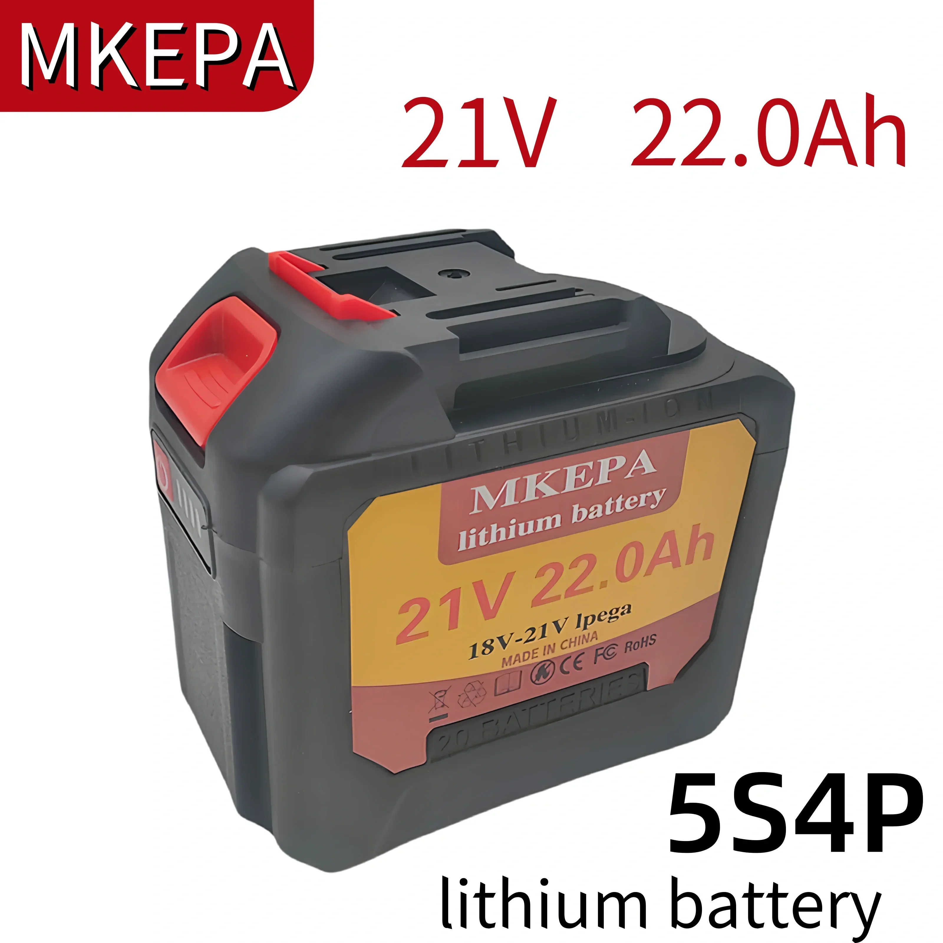 5S4P 21V 100% Brand New Lithium-ion Rechargeable Battery Suitable lpega for replacing Batteries of Cordless Electric Tools
5S4P 21V 100% Brand New Lithium-ion Rechargeable Battery Suitable lpega for replacing Batteries of Cordless Electric Tools