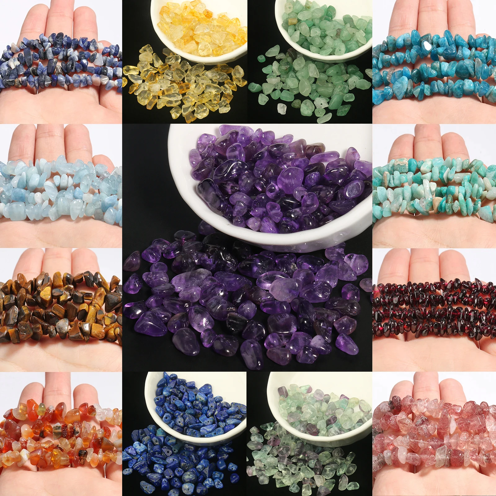 Natural Chips Gravel Stones Irregular Aquamarine Garnet Amethysts Beads For Jewelry Making DIY Bracelets Necklace Accessories
Natural Chips Gravel Stones Irregular Aquamarine Garnet Amethysts Beads For Jewelry Making DIY Bracelets Necklace Accessories
