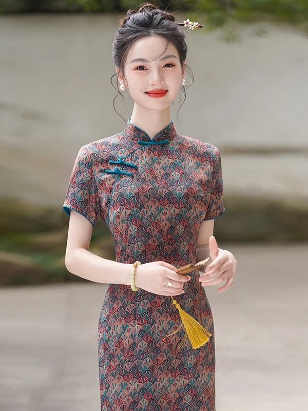 New Chinese Style High End Summer Old Shanghai Daily Wear Long Vintage Simple National Style Dress for Women
New Chinese Style High End Summer Old Shanghai Daily Wear Long Vintage Simple National Style Dress for Women