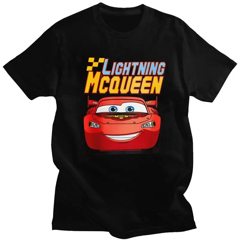 Крутая футболка Pixar Cars Lightning Mcqueen, мужская футболка из чистого хлопка с короткими рукавами, футболки, уличная футболка
Крутая футболка Pixar Cars Lightning Mcqueen, мужская футболка из чистого хлопка с короткими рукавами, футболки, уличная футболка