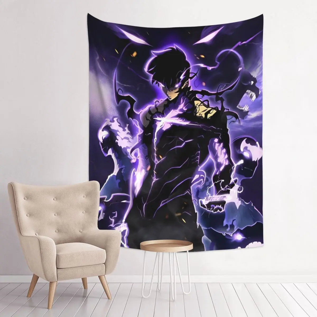 Anime Sung Jinwoo Tapestry Wall Hanging Print Polyester Tapestries Solo Leveling Bohemian Wall Blanket Wall Decor Wall Cloth
Anime Sung Jinwoo Tapestry Wall Hanging Print Polyester Tapestries Solo Leveling Bohemian Wall Blanket Wall Decor Wall Cloth