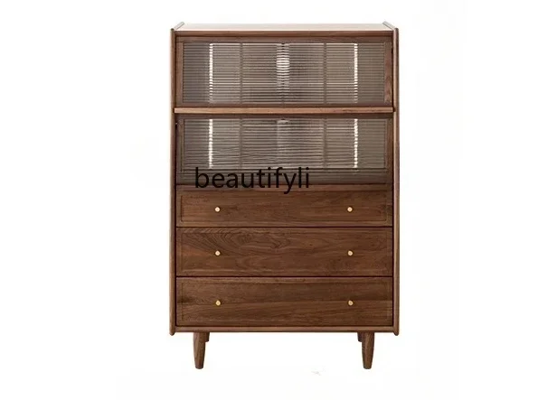 Black walnut solid wood chest living room TV sofa side cabinet Japanese solid wood bedroom storage locker
Black walnut solid wood chest living room TV sofa side cabinet Japanese solid wood bedroom storage locker