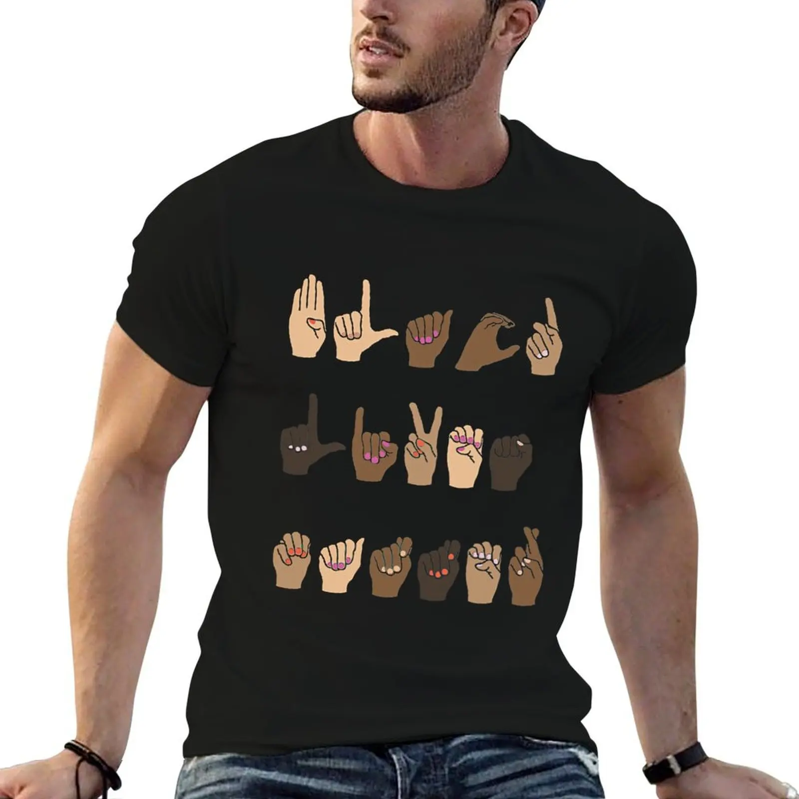 Black lives matter sign language T-Shirt man t shirts graphic man t shirt cotton high quality T-Shirt
Black lives matter sign language T-Shirt man t shirts graphic man t shirt cotton high quality T-Shirt