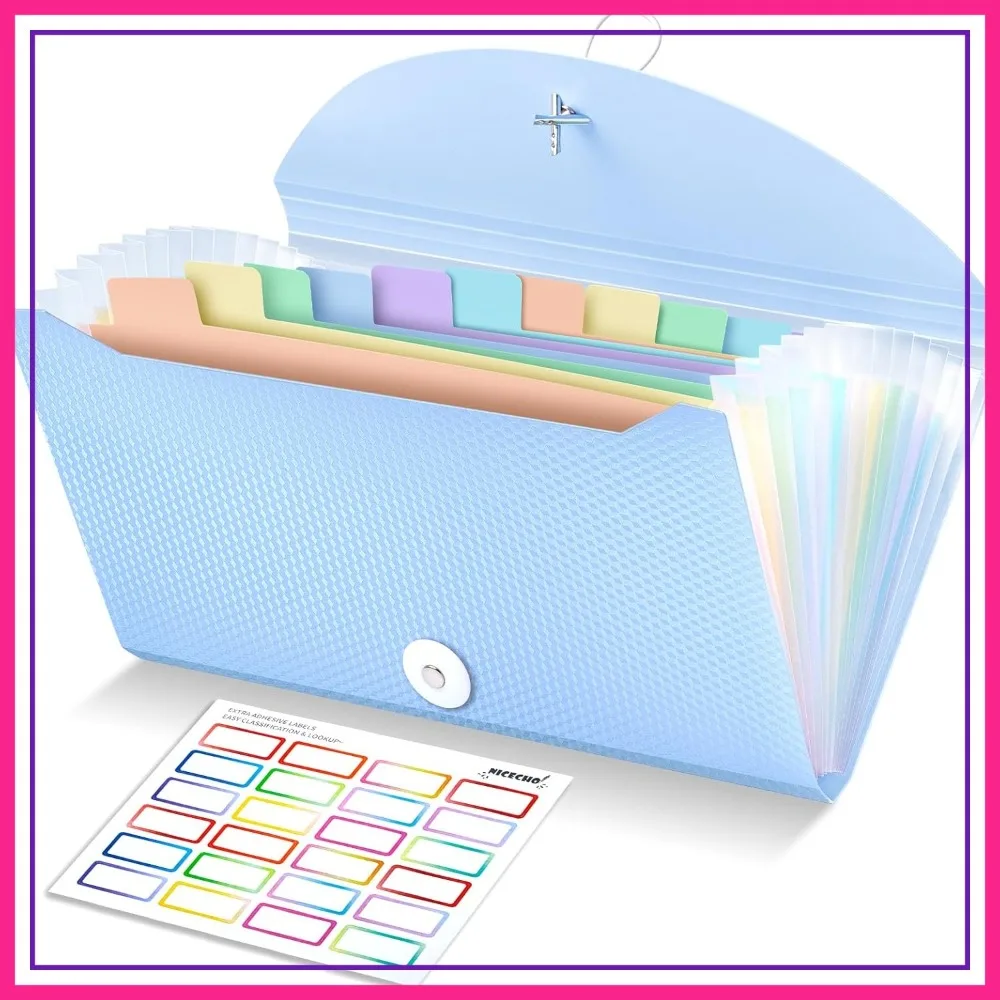 13 Pocket Accordion File Organizer for Receipts, Coupons, Bills - 10.2x5.1 Inches with Labels
13 Pocket Accordion File Organizer for Receipts, Coupons, Bills - 10.2x5.1 Inches with Labels